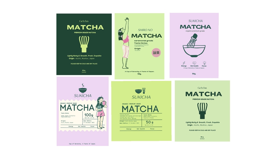 ออกแบบแบนเนอร์เว็บไซต์ชาเขียวมัทฉะ สวยงามดึงดูดลูกค้า