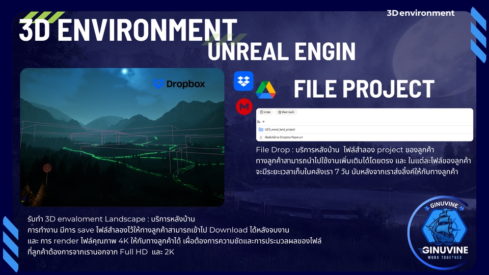 รับทำโมเดล3D Unreal Engine ภาพ3มิติ โมเดลบ้าน