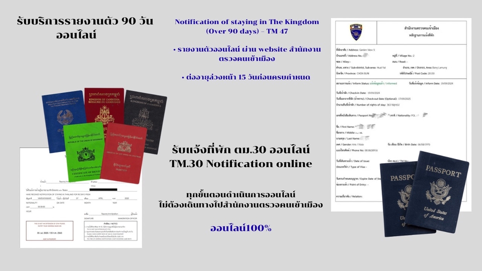 รับบริการรายงานตัว90วัน