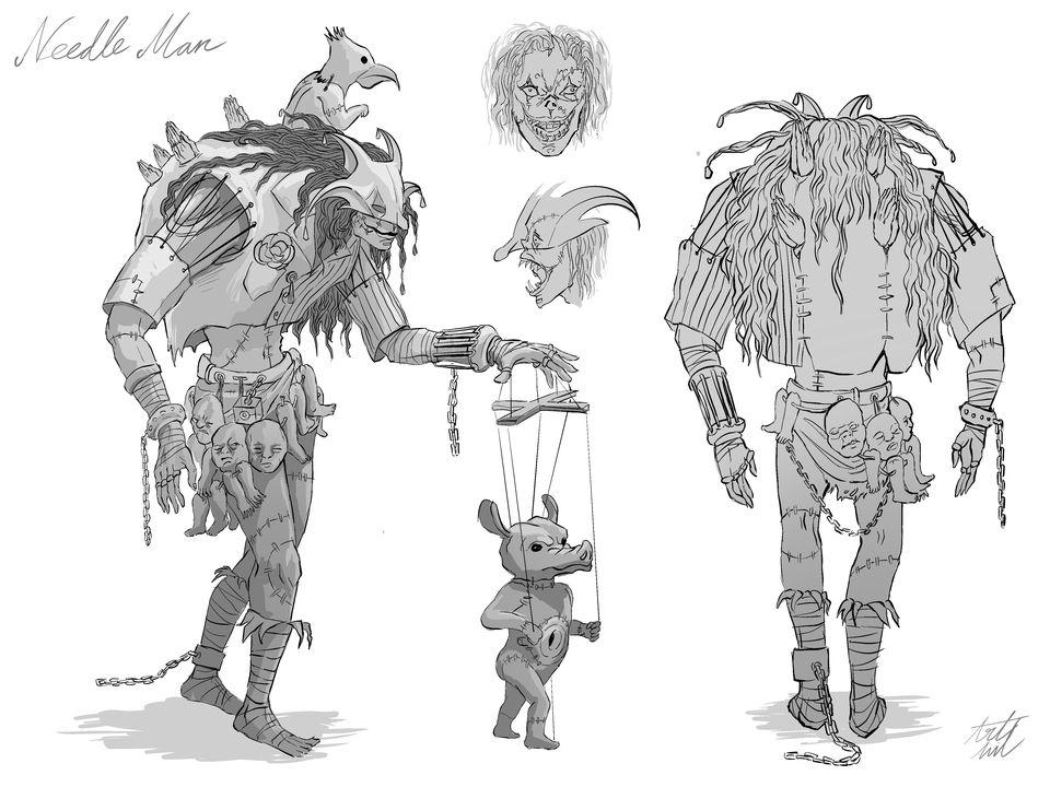 ออกแบบตัวละคร Needle Man สไตล์แฟนตาซี ดีไซน์ตัวละครเกม