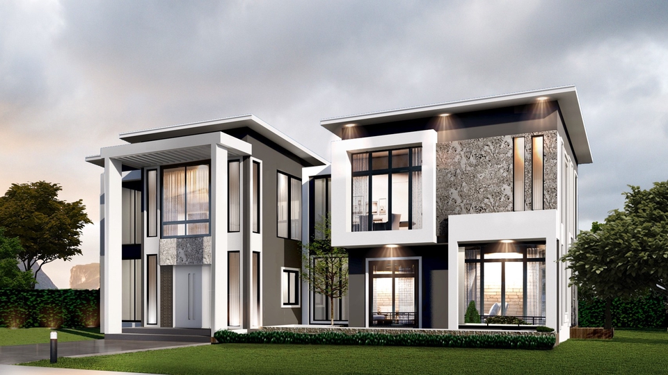 รับออกแบบบ้านสวยทันสมัย ออกแบบตกแต่งภายใน