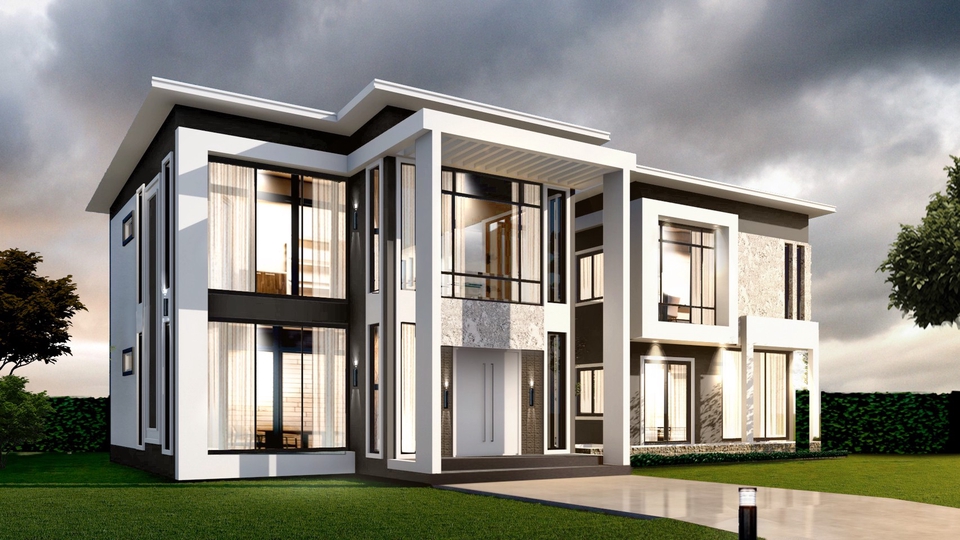 รับออกแบบบ้านสวยหรูทันสมัย ออกแบบตกแต่งภายใน