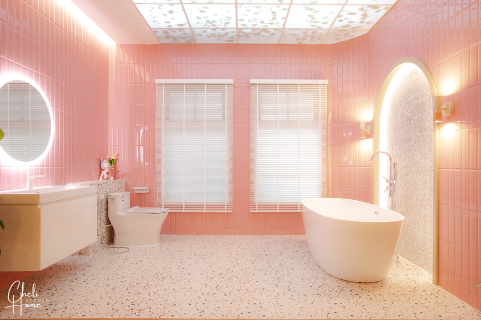 สตูดิโอถ่ายภาพให้เช่าในกรุงเทพฯ ห้องน้ำสวยสไตล์มินิมอล เหมาะสำหรับถ่ายวีดีโอ