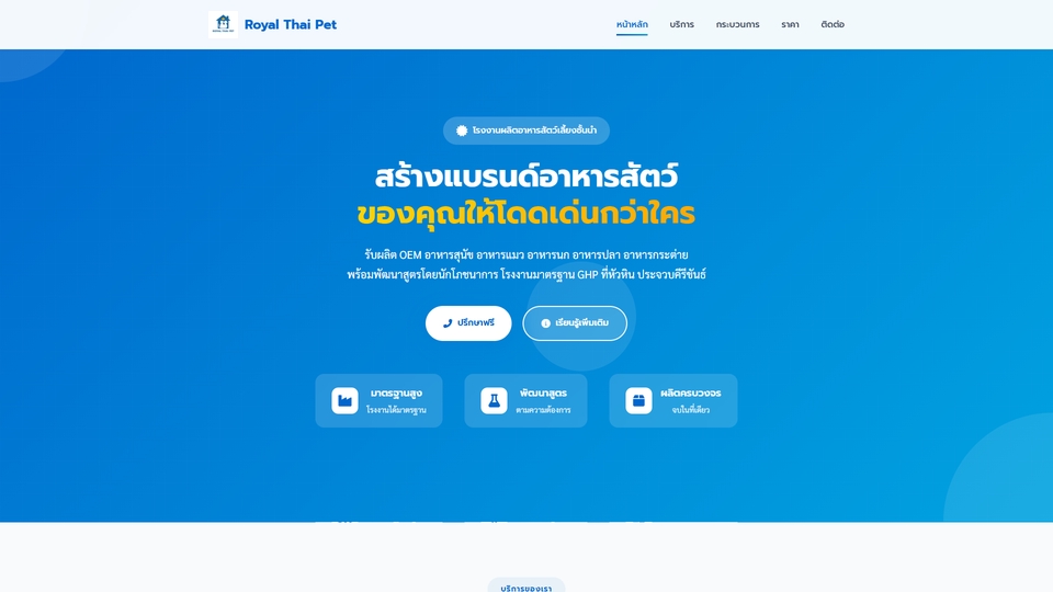 เว็บไซต์แนะนำโรงงาน Landing page sell page