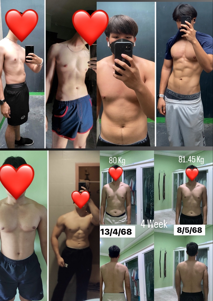 เทรนเนอร์ส่วนตัวลดน้ำหนัก ก่อนและหลัง 4 สัปดาห์ เห็นผลชัดเจน