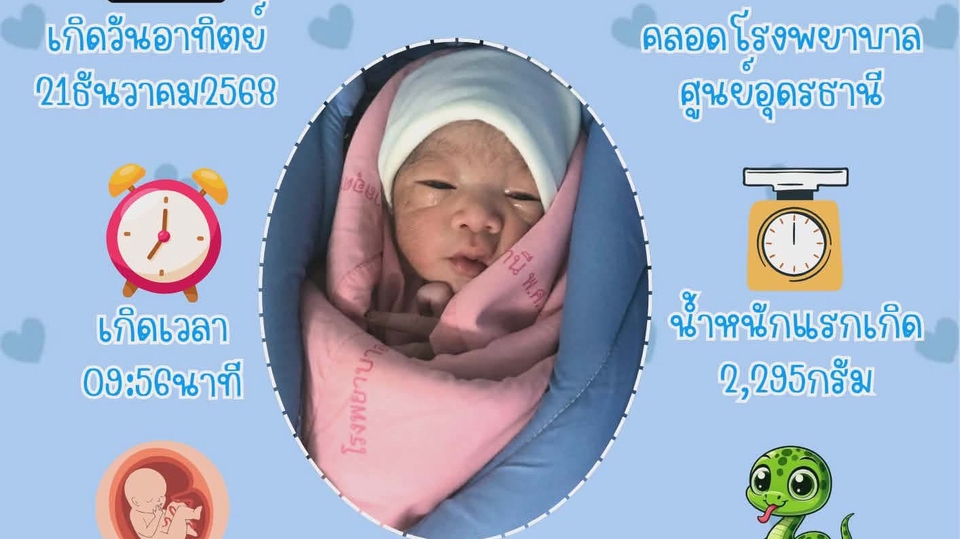 ทำวอลเปเปอร์โทรศัพท์สำหรับมือถือ รูปภาพเด็กทารกแรกเกิด ห่อผ้าสีชมพู น่ารักมาก พร้อมรายละเอียดวันเกิด น้ำหนัก และโรงพยาบาลที่คลอด ออกแบบวอลเปเปอร์สวยๆ บริการทำวอลเปเปอร์ฟรี ทำ wallpaper มือถือ