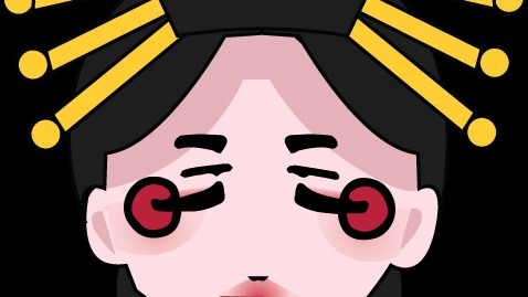ออกแบบสติ๊กเกอร์ไลน์การ์ตูนน่ารัก  ตัวละครสาวสวย