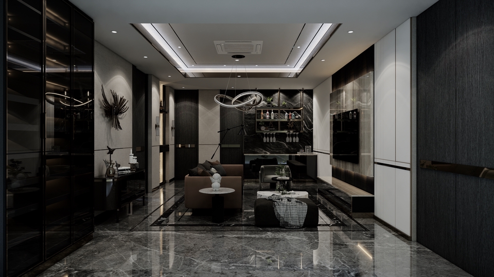 รับออกแบบตกแต่งภายในบ้านหรูสไตล์โมเดิร์น