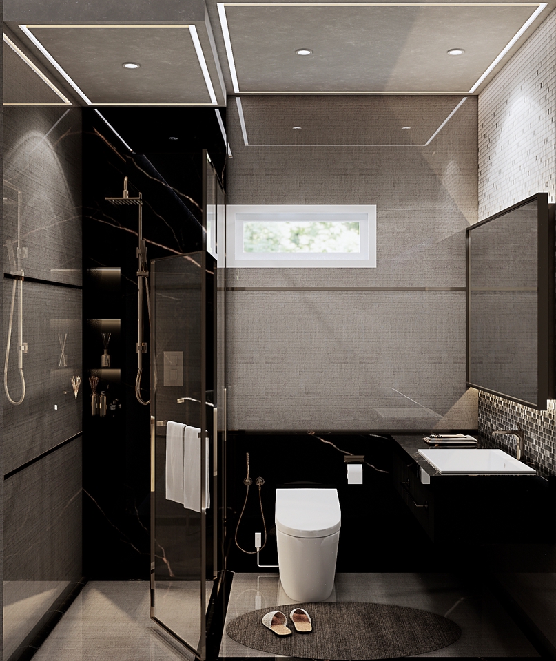 รับออกแบบตกแต่งภายในห้องน้ำหรูหรา ออกแบบห้องน้ำสวย