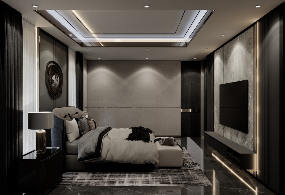 รับออกแบบตกแต่งภายในห้องนอนหรูหรา ดีไซน์ทันสมัย