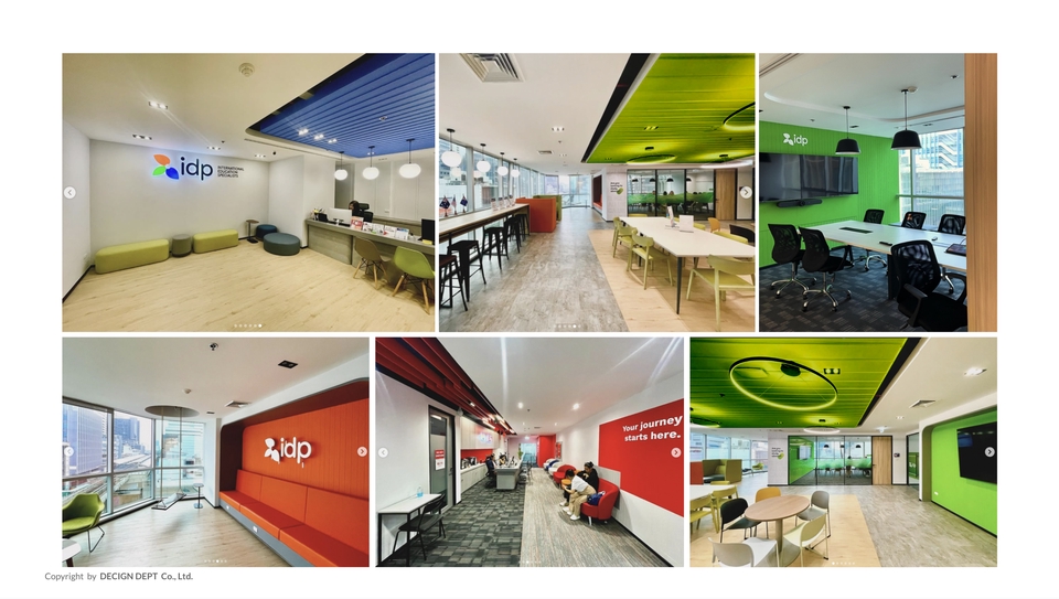 ออกแบบตกแต่งภายในสำนักงาน IDP สวยทันสมัย