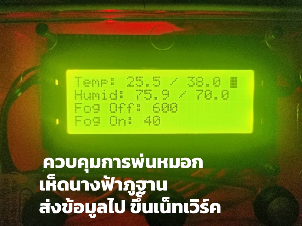 รับทำระบบIoTควบคุมความชื้นและอุณหภูมิ สำหรับเพาะเห็ด