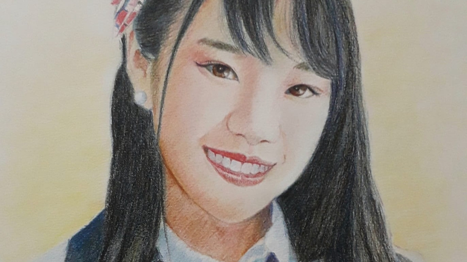 วาดภาพเหมือนสีเทียน ภาพเหมือนหญิงสาวสวย