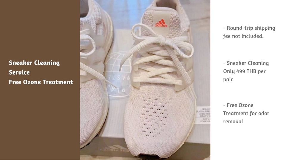 รับซักรองเท้า - บริการซักรองเท้า ฟรีอบโอโซน ดับกลิ่น Sneaker Cleaning Service Free Ozone Treatment - 4