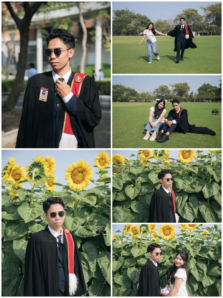 รับถ่ายภาพรับปริญญา , นอกรอบ , วันซ้อม , วันจริง