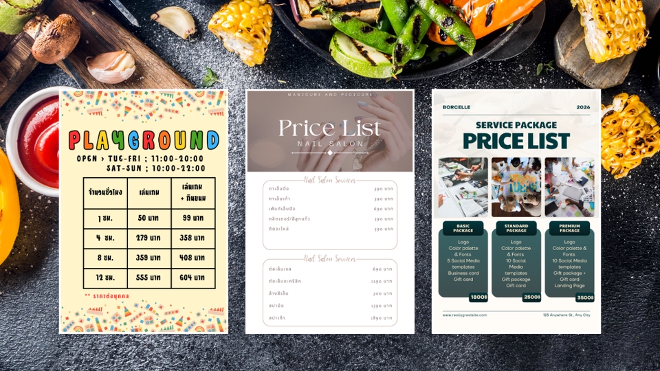 ออกแบบเมนูบริการ เพื่อเสริมความน่าซื้อของบริการ สร้างความโดดเด่นให้กับร้านค้า