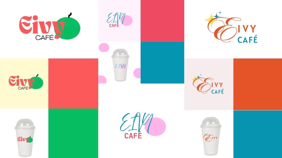 ออกแบบโลโก้ร้านอาหาร Ivy Cafe สไตล์มินิมอล