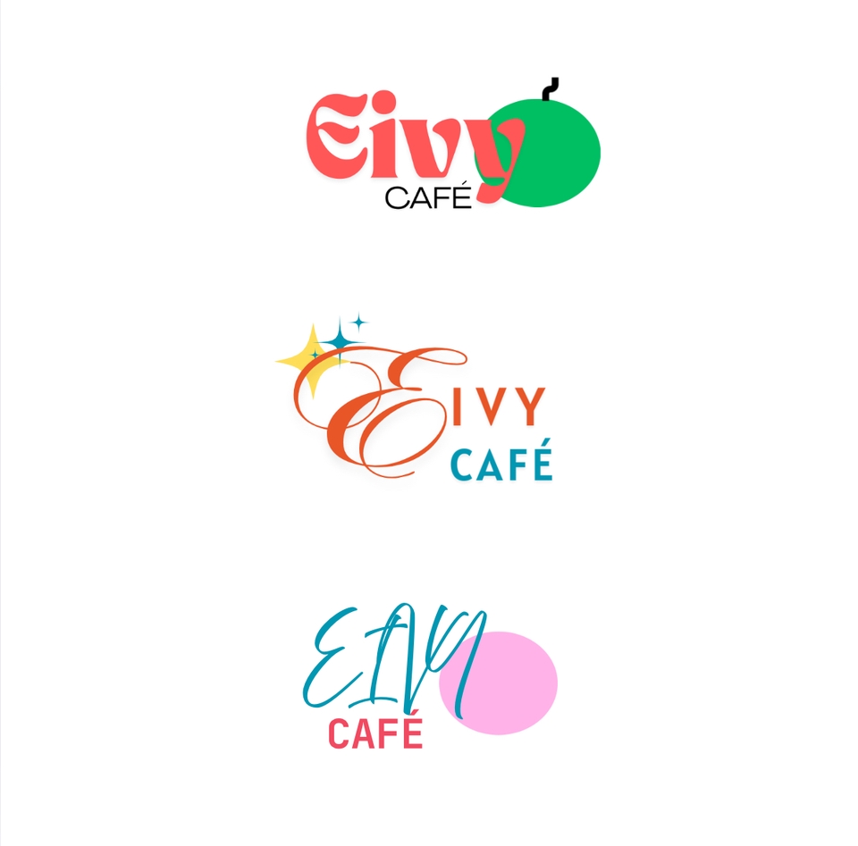 รับออกแบบโลโก้ร้านอาหาร Ivy Cafe สไตล์มินิมอล
