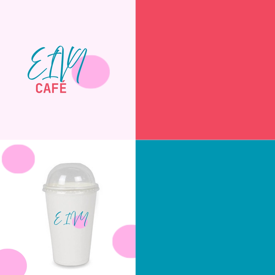 รับออกแบบโลโก้ร้านอาหาร Eivy Cafe สไตล์มินิมอล สวยหรู