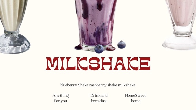 ออกแบบแบนเนอร์นมปั่นนม shake รับออกแบบ banner เว็บไซต์