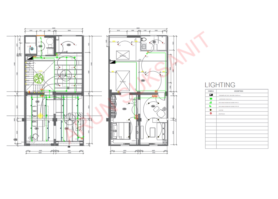 รับเขียนแบบบ้าน 2 ชั้น พร้อม BOQ ออกแบบระบบไฟฟ้า