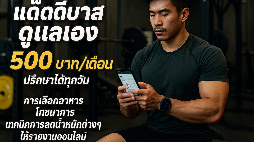 ให้แด๊ดดี้บาสดูแลเรื่องอาหารและการลดน้ำหนักแบบออนไลน์
เพียง 500 บาท/เดือน คุณจะได้รับคำปรึกษารายวัน