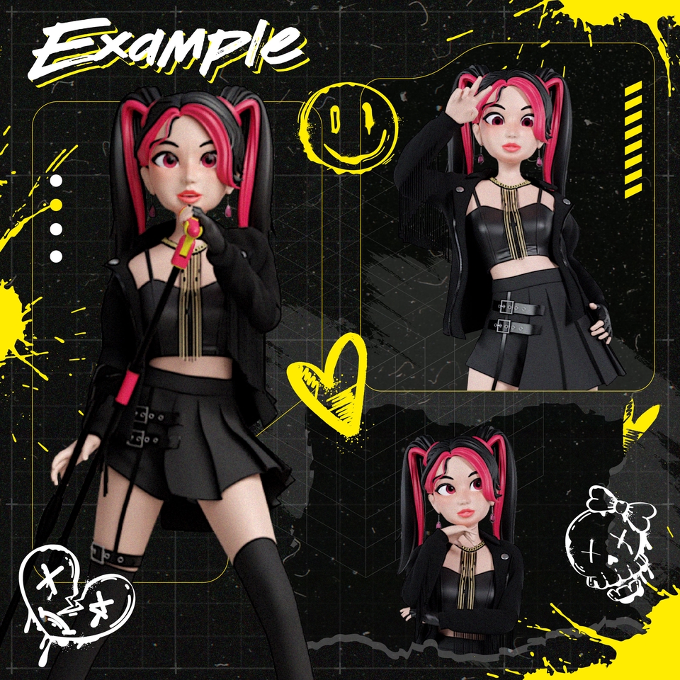 รับปั้นโมเดล3Dตัวการ์ตูนน่ารัก โมเดล3มิติ 3D model แบบจำลอง3มิติ