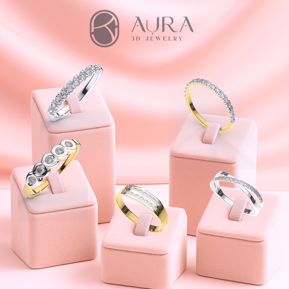 ทำโมเดล 3D - รับเขียนไฟล์ CAD เครื่องประดับ 3D Jewelry - 3