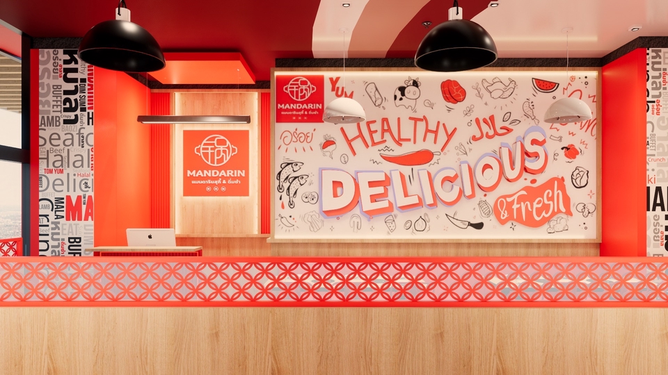 รับออกแบบร้านอาหาร MANDARIN ตกแต่งภายในสวยทันสมัย