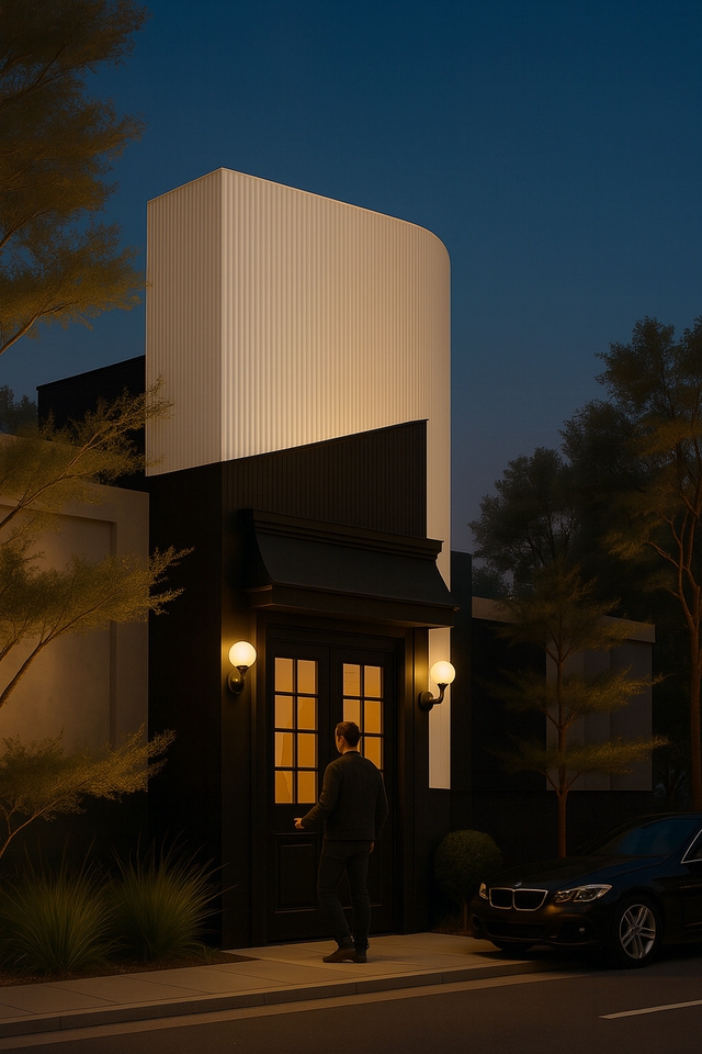 ออกแบบตกแต่งภายในและภายนอก - รับตกแต่งอาคารภายนอก งาน Facade พร้อมแบบยื่นผลิตติดตั้ง มีทีมงานติดตั้ง - 3