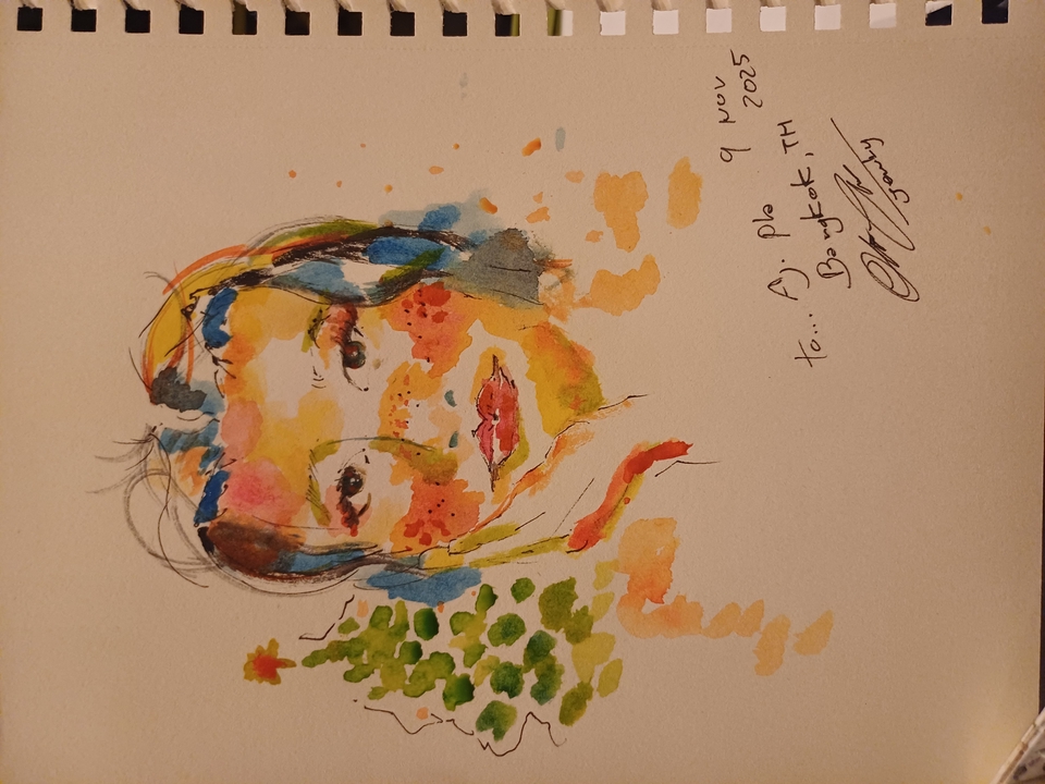 วาดภาพเหมือน Portrait - Wedding artist/live painting at event - 3