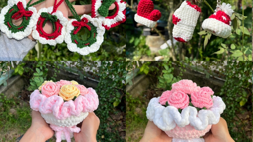 รับถักไหมพรมต่างๆ สนใจทักมาดูผลงาน ถามราคาได้ค่า