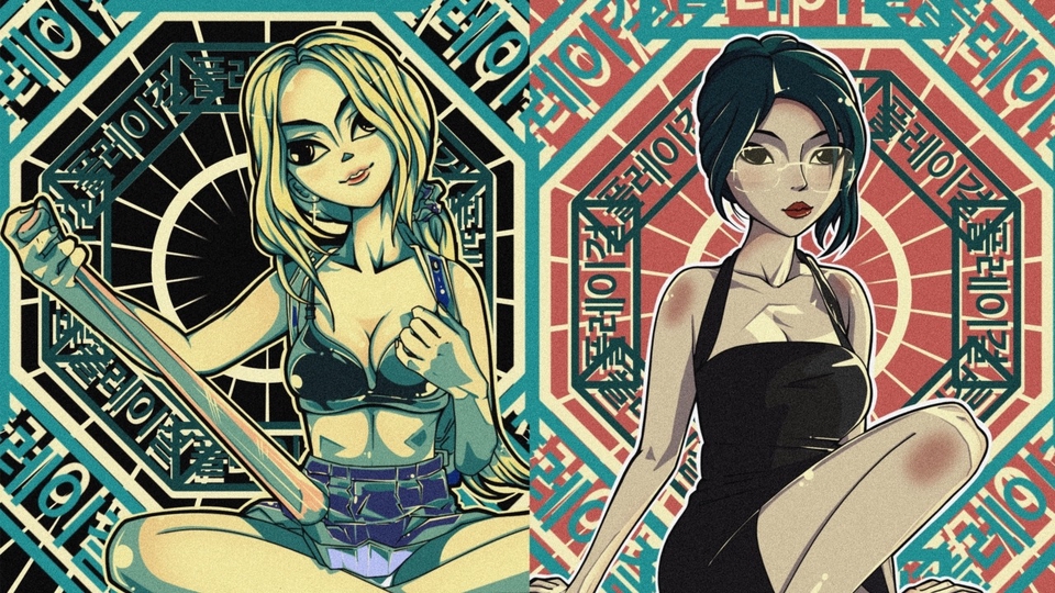 ออกแบบลายเสื่อผ้า ลายเส้นการ์ตูน