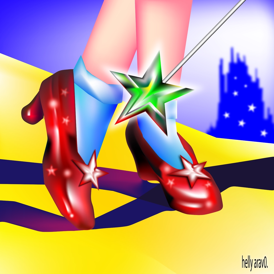 รับวาดภาพประกอบดิจิตอลเพ้นท์ รองเท้าแดง เทพนิยาย ภาพประกอบหนังสือ