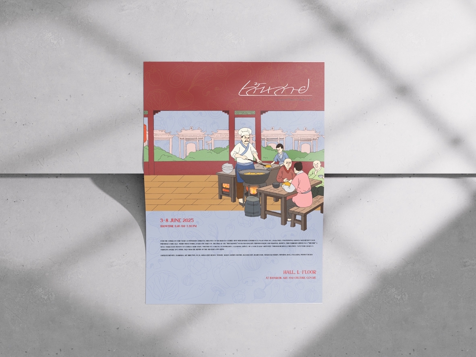 ออกแบบโบรชัวร์ร้านอาหารไทยสวยๆ ภาพประกอบเมนูอาหาร