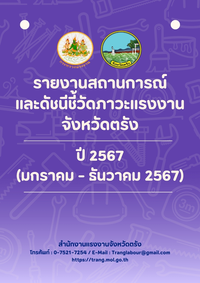 รับทำ infographic สถานการณ์แรงงานจังหวัดตรัง ปี 2567