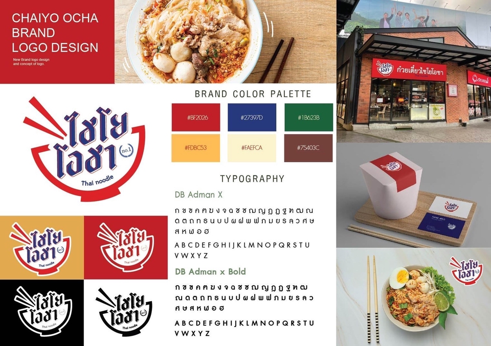 ออกแบบCIแบรนด์ชาไทยไชโยโอชา