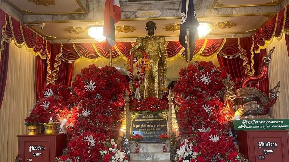 รับจุดประทัดแก้บน กรมหลวงชุมพร ทำบุญ 9 วัดเสริมดวง