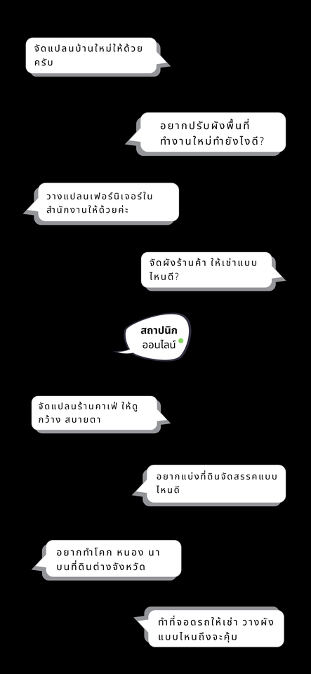 แบบแปลน วางผัง เฟอร์ คอนโด บ้าน สำนักงาน ร้าน โรงงาน โกดัง จัดสรร สวน ที่จอดรถ จัดแสดง พยาบาล คลีนิค