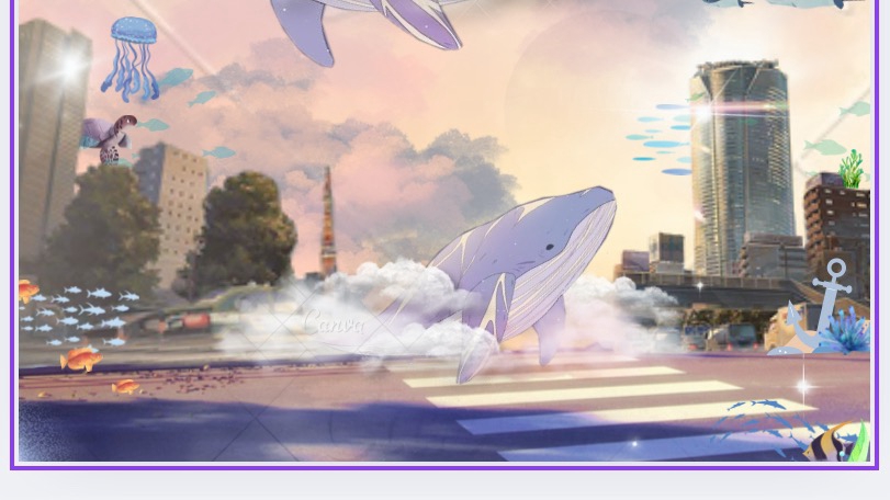 รับปริ้นโปสเตอร์ภาพวาดโลมาและเมืองสวย ราคาถูก