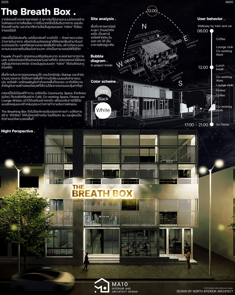 รับออกแบบตกแต่งภายในอาคารพาณิชย์ The Breath Box