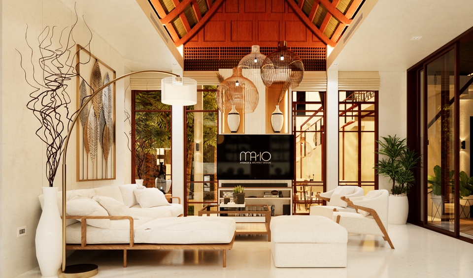 ออกแบบตกแต่งภายในบ้านหรูสไตล์โมเดิร์น