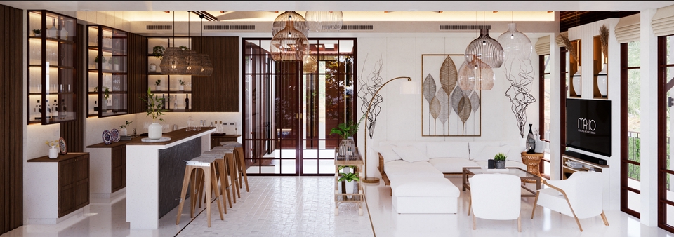 รับออกแบบตกแต่งภายในบ้านสวยหรูสไตล์โมเดิร์น