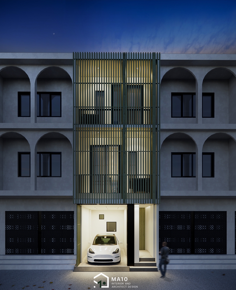 ออกแบบบ้านทันสมัยพร้อมที่จอดรถ รับออกแบบตกแต่งภายใน