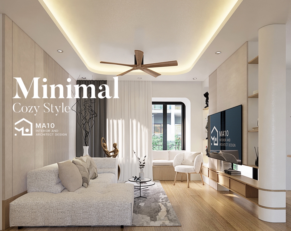 รับออกแบบตกแต่งภายในบ้านสไตล์มินิมอลอบอุ่น