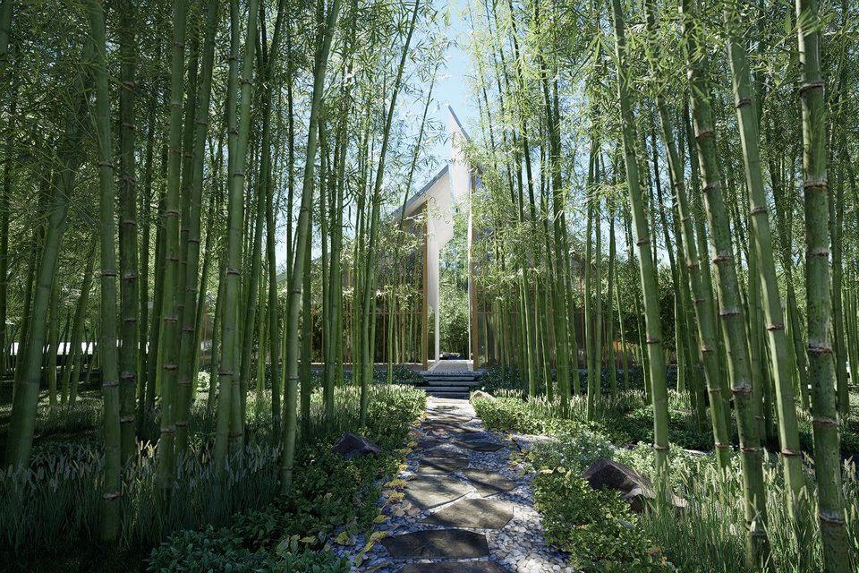 3D Perspective - รับขึ้นโมเดล 3D + Render Perspective ภายนอกอาคาร - 2