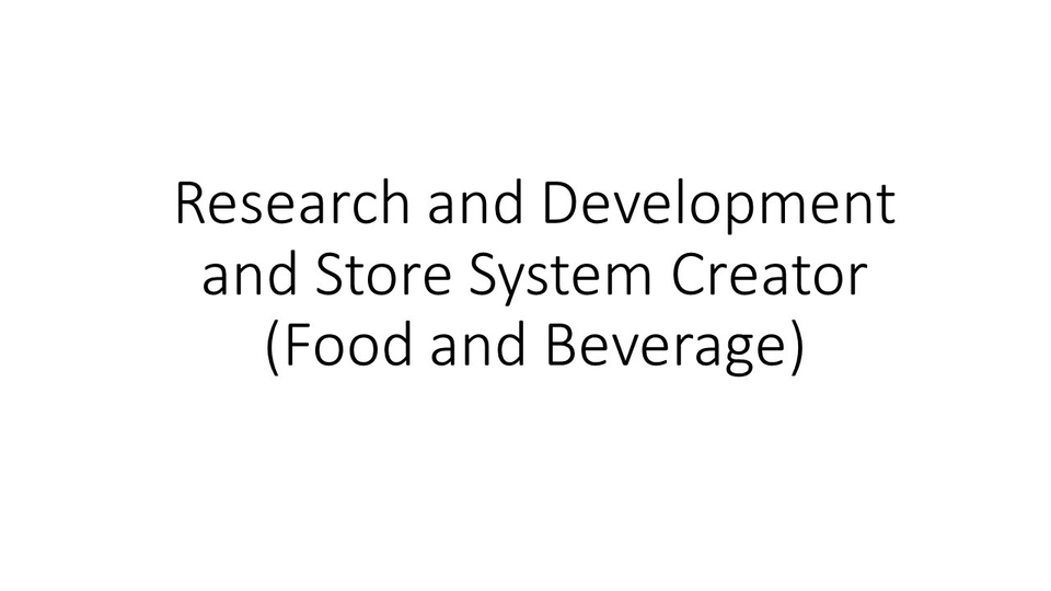 รับวางแผนระบบร้านอาหารและคิดค้นสูตรอาหารและเครื่องดื่ม