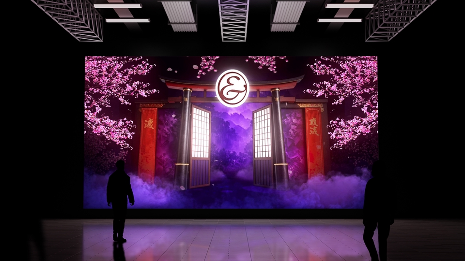 รับทำโมชั่นกราฟิก ภาพการออกแบบกราฟิกเคลื่อนไหวที่สวยงาม, ฉากหลังเป็นสไตล์ญี่ปุ่น