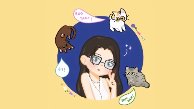 รับวาดรูปการ์ตูนน่ารัก สไตล์มินิมอล ภาพประกอบการ์ตูนสาวสวยและแมว