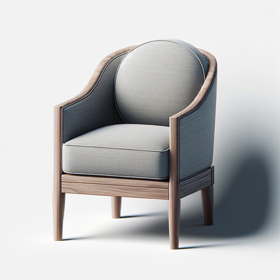 รับทำโมเดล3Dเก้าอี้ไม้ 3D packshot เฟอร์นิเจอร์